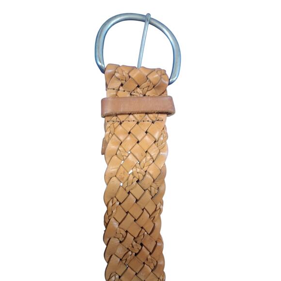 Y2K Women's size 30" Braided Genuine Leather Grungecore Academia‎ Preppy Belt - Picture 5 of 9